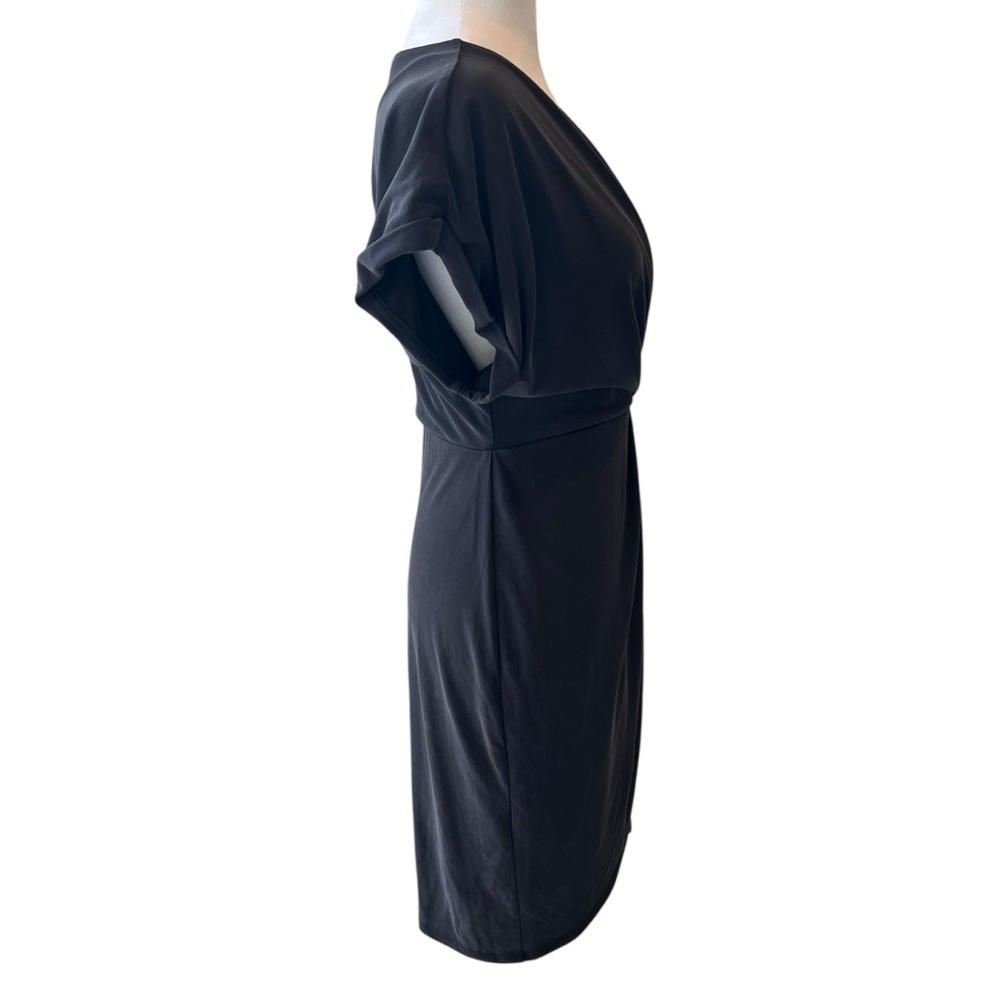Express Short Sleeve Stretch Above Knee Black Dress Women XS Corp Classic Chic - Picture 9 of 13
